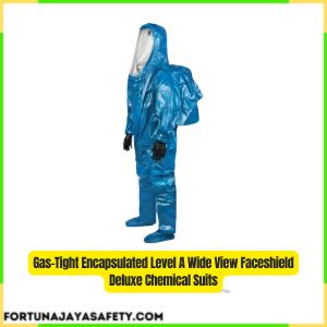 Gas-Tight Encapsulated Level A Wide View Faceshield Deluxe Chemical Suits