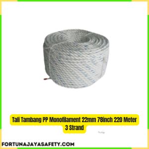 Tali Tambang PP Monofilament 22mm 78inch 220 Meter 3 Strand