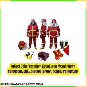 Fullset Baju Pemadam Kebakaran Merah (Helm Pemadam, Baju, Sarung Tangan, Sepatu Pemadam)